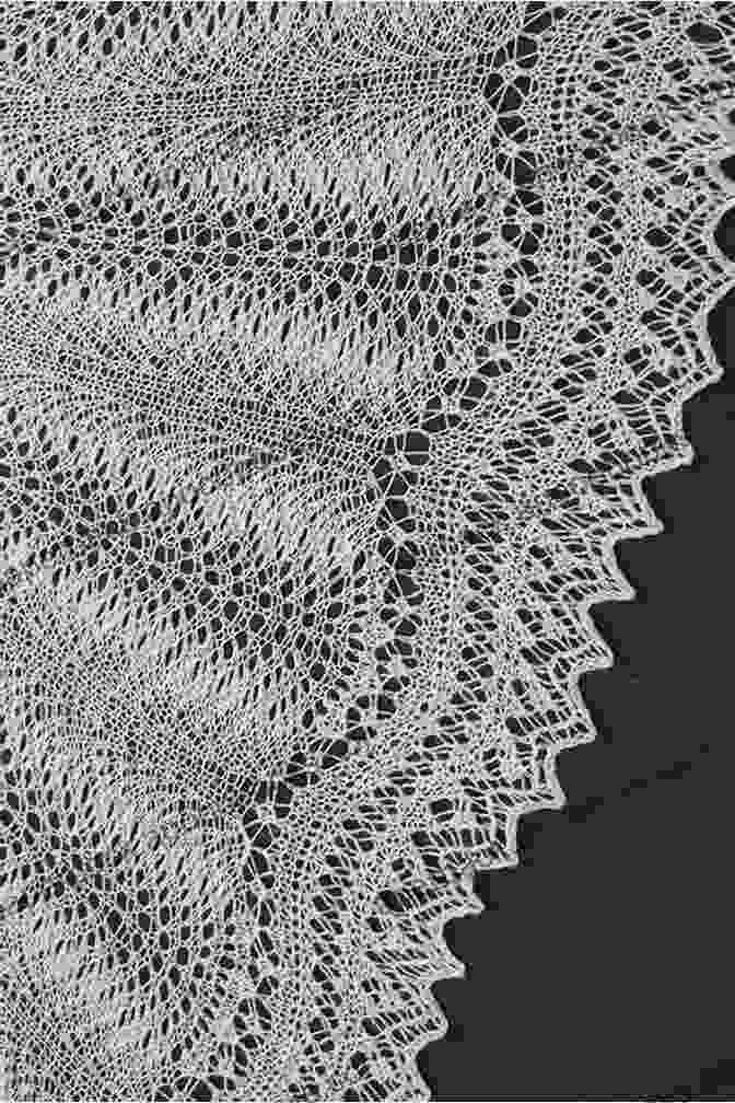 A Close Up Of A Knitted Lace Shawl With Intricate Edging Sock Yarn Shawls: 15 Lacy Knitted Shawl Patterns