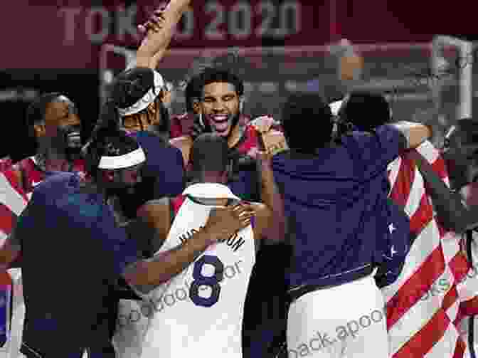 A Victorious Basketball Team Celebrating Their Win, Symbolizing Triumph All American Hearts Joseph Baddick