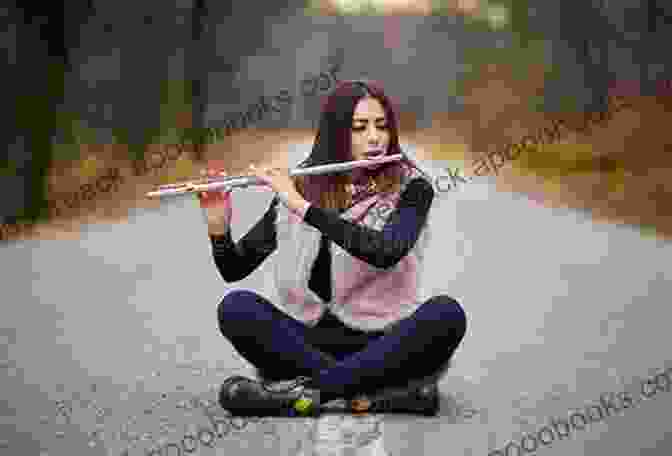 A Woman Playing The Flute, Her Fingers Dancing Across The Keys, Her Eyes Closed In Concentration. The Flute Gleams In The Light, Reflecting Her Passion For Music. Flute Tutor Book: Learn The Skill Of Playing The Flute