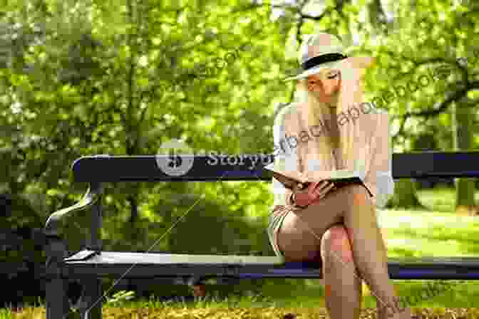 A Woman Sitting On A Bench, Looking Up At The Sky, With The Book 'Healing For No One But Me' In Her Hand Healing For No One But Me