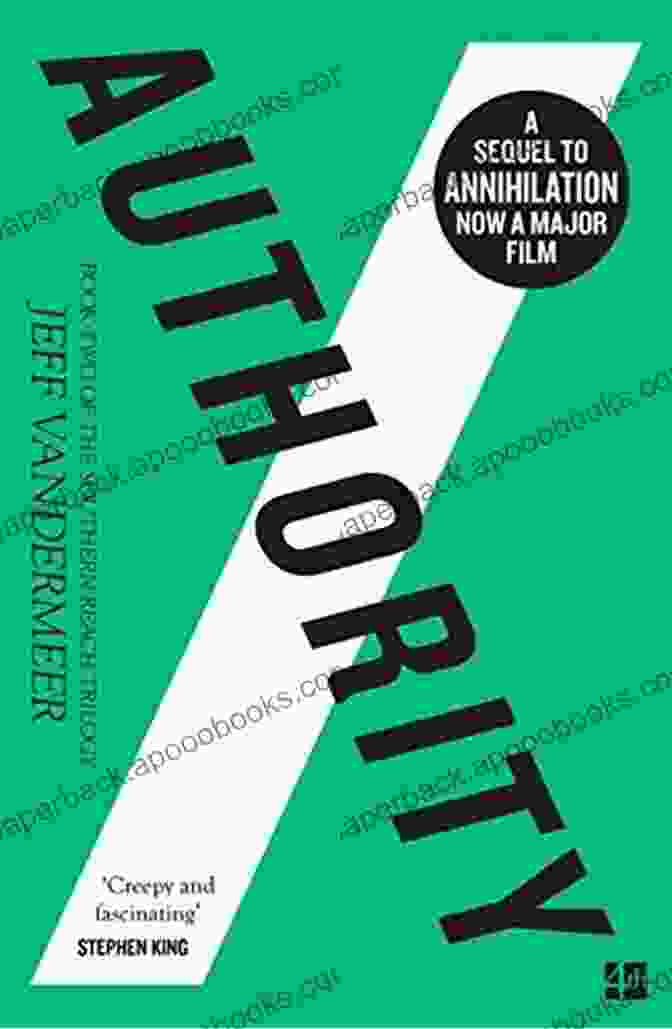 Authority Book Cover, Featuring A White Background With A Dark, Geometric Pattern And The Title In Black Text. Authority: A Novel (The Southern Reach Trilogy 2)