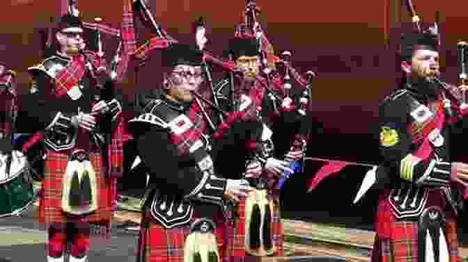 Clan Macleay Pipe Band Performing In Full Regalia Clan Band: A Century Of Piping Drumming Characters And Stories From Clan Macleay Pipe Band