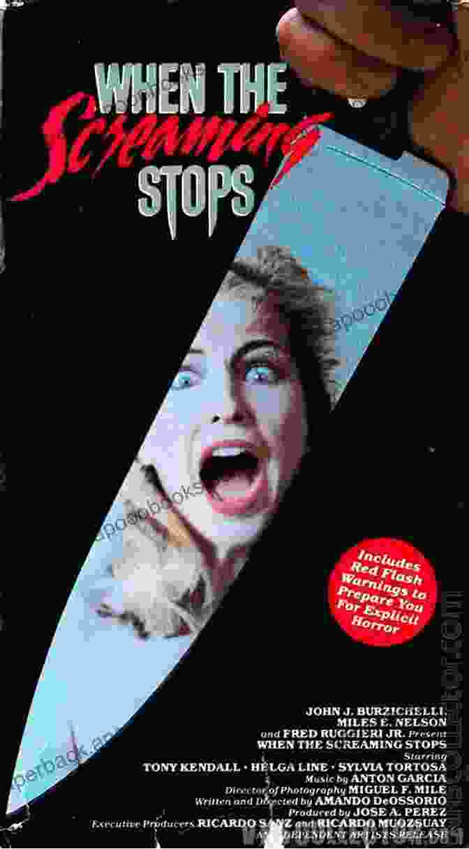 Cover Image Of 'When The Screaming Stops' Featuring A Woman's Face Obscured By Darkness, With A Blood Red Handprint Covering Her Mouth. When The Screaming Stops: The Dark History Of The Bay City Rollers