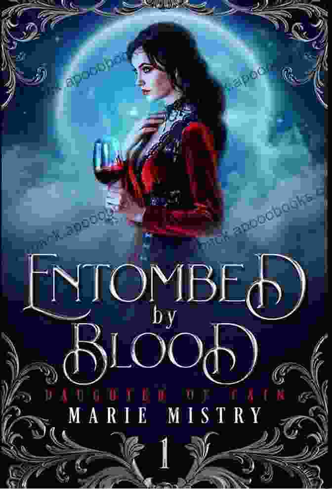 Entombed By Blood Book Cover Featuring A Woman's Silhouette Amidst A Blood Drenched Scene. Entombed By Blood (Daughter Of Cain 1)