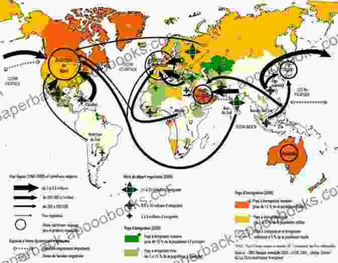 Global Map With Arrows Indicating The Flow Of Immigration From Third World Countries To The United States. State Of Emergency: The Third World Invasion And Conquest Of America