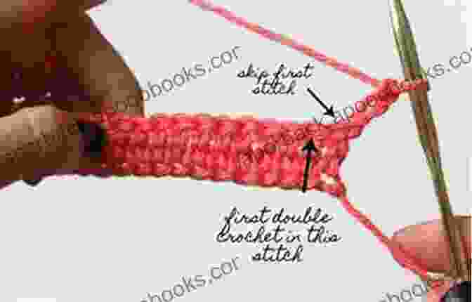 Illustration Demonstrating The Double Crochet Stitch Crochet Stitches Collection: Learn To Make Cute Crochet Stitches And Create Wonderful Projects For One Hour