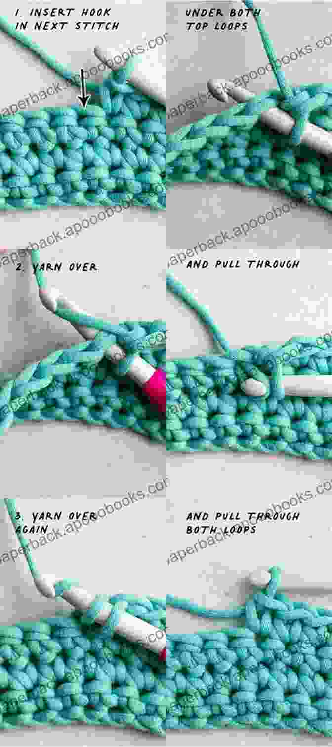 Illustration Demonstrating The Single Crochet Stitch Crochet Stitches Collection: Learn To Make Cute Crochet Stitches And Create Wonderful Projects For One Hour