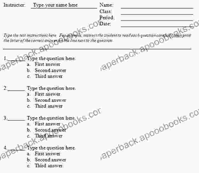 Image Of A Multiple Choice Practice Test DRIVERS PERMIT TEST FOR WASHINGTON : With 330 Current Questions And Answers For DMV Written Exam Preparation (Study Guide) For New Drivers