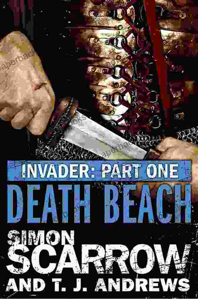 Invader Death Beach Book Cover Depicting A Battle Scene On The Invasion Ravaged Beach Invader: Death Beach (1 In The Invader Novella Series)