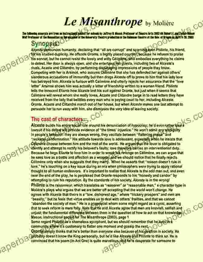 The Misanthrope By Molière A Satirical Masterpiece That Exposes The Follies Of Society Four French Plays: Cinna The Misanthrope Andromache Phaedra (Penguin Classics)