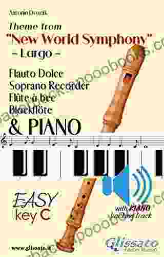 Largo From New World Symphony Soprano Recorder Piano + Audio Track